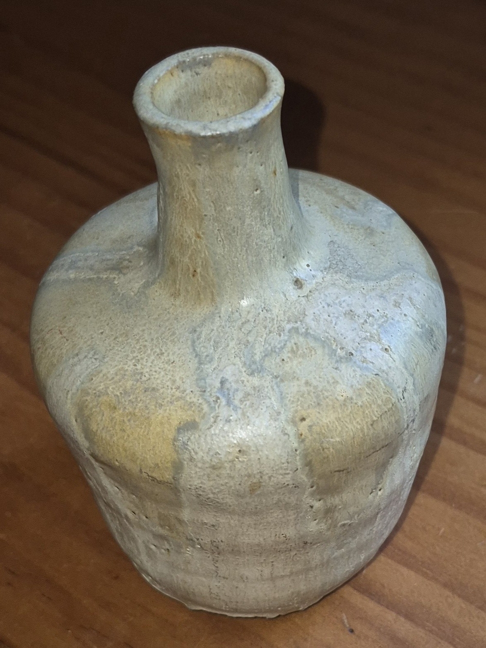 Signed MOSS Studio Pottery Stoneware Bud Vase 5” Possible Neil Owen Moss MCM
